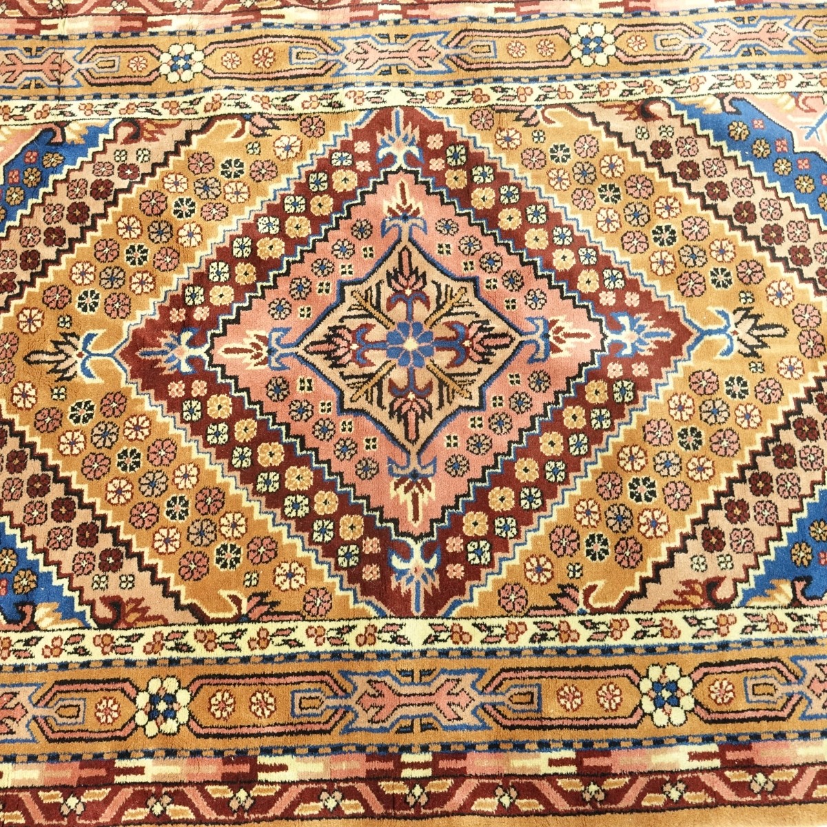 Semi Antique Middle Eastern Tribal Style Wool Rug