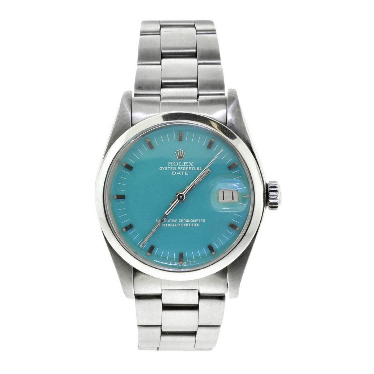 Rolex Date Ref. 1500 Turquoise Dial