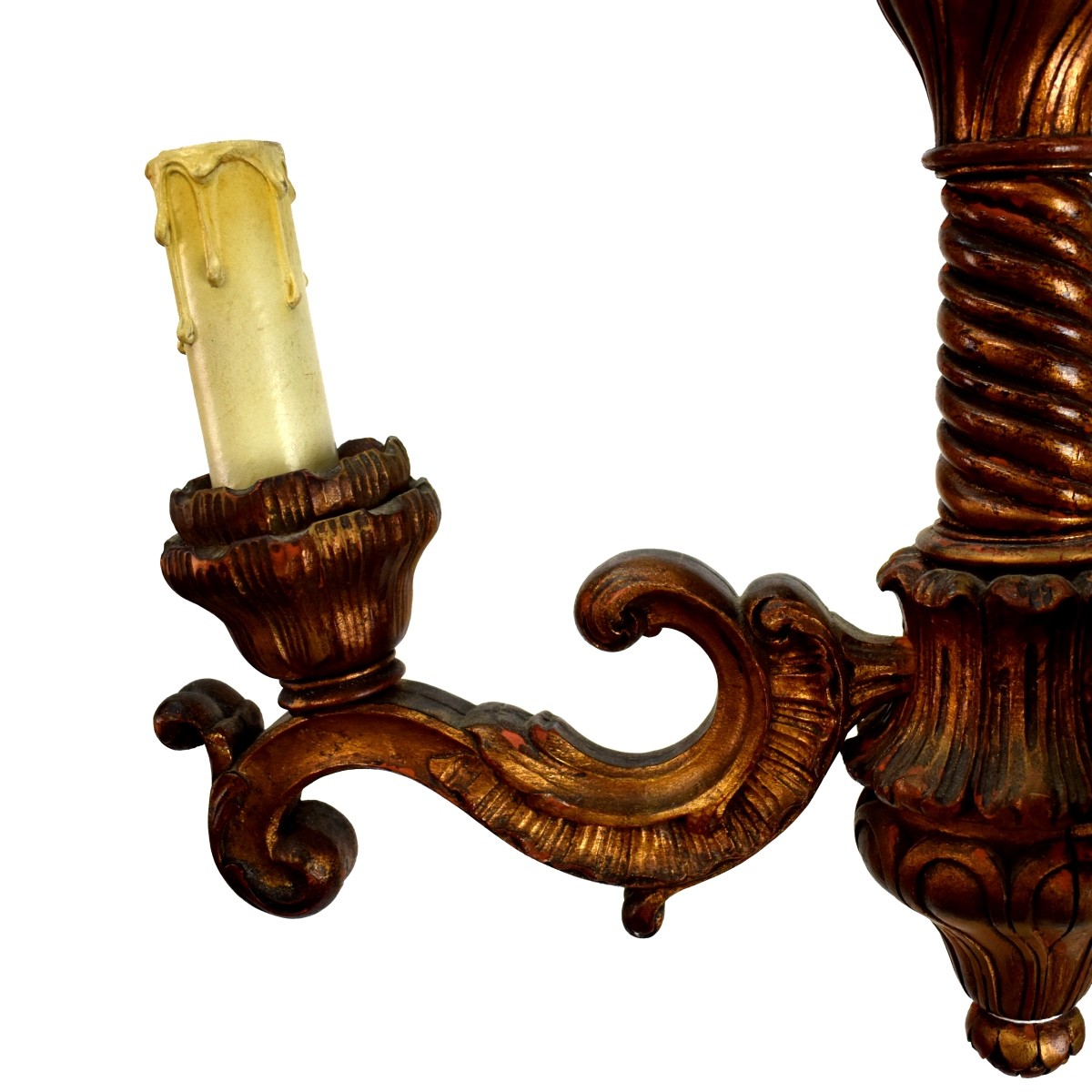 Antique French Gilt Wood Chandelier