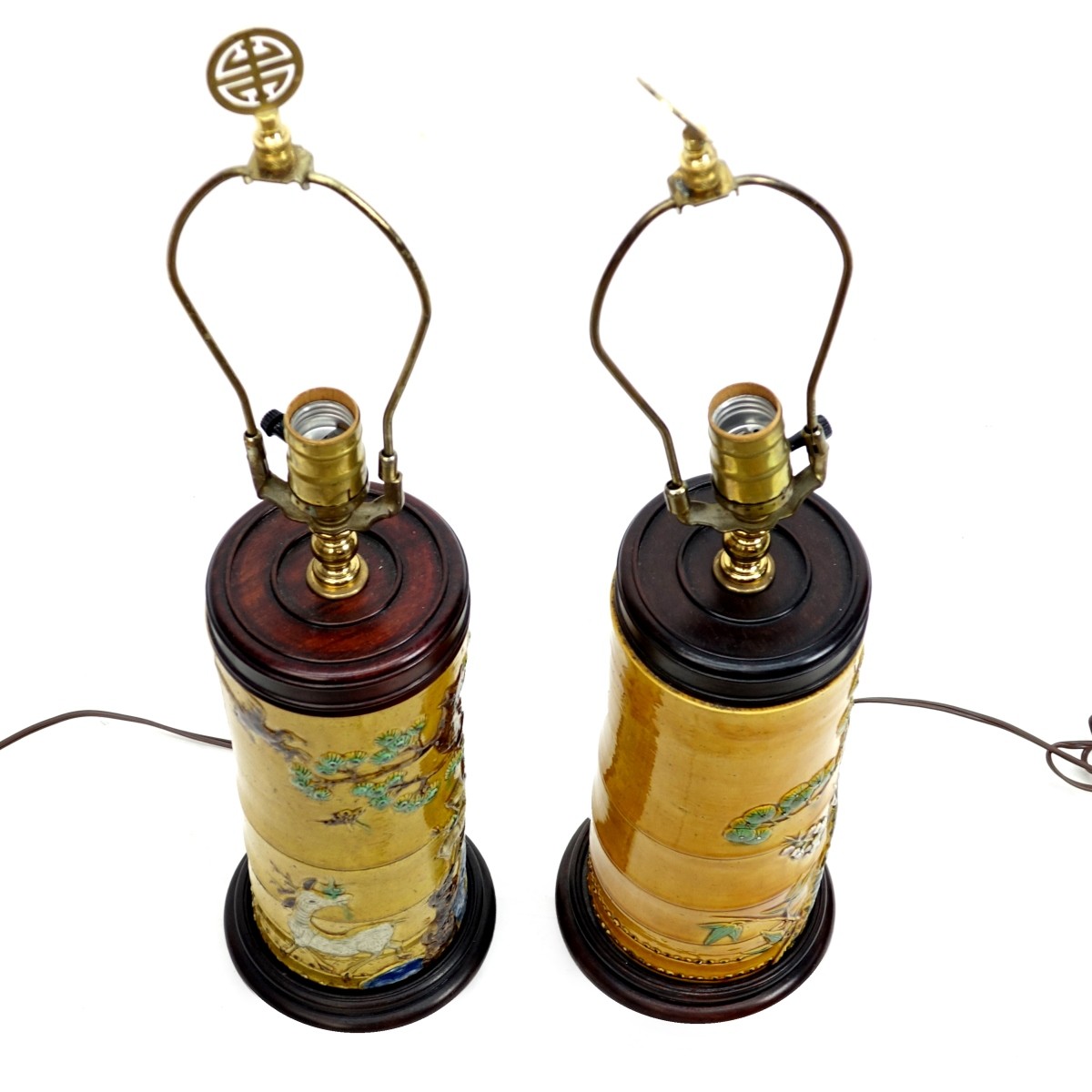 Pair of Modern Chinese Porcelain Lamps