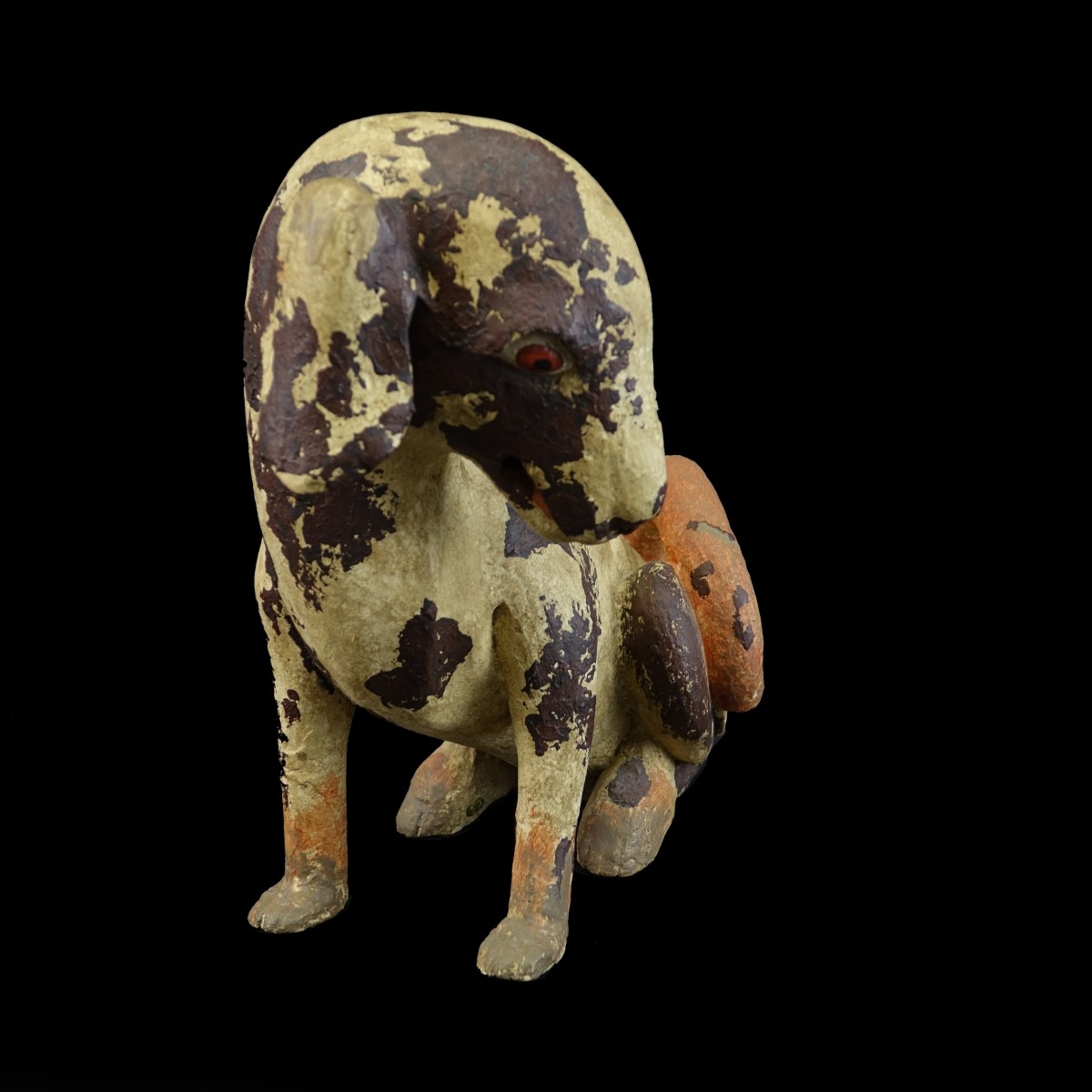 Vintage Terracotta Dog Figurine