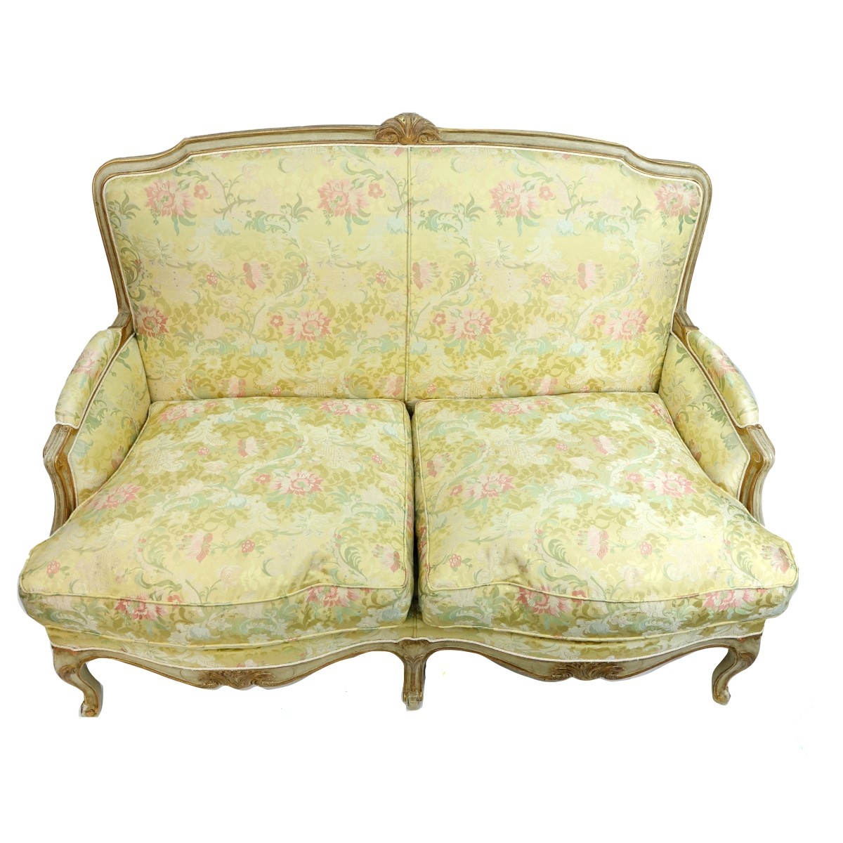Louis XV Style Gilt Carved Sette