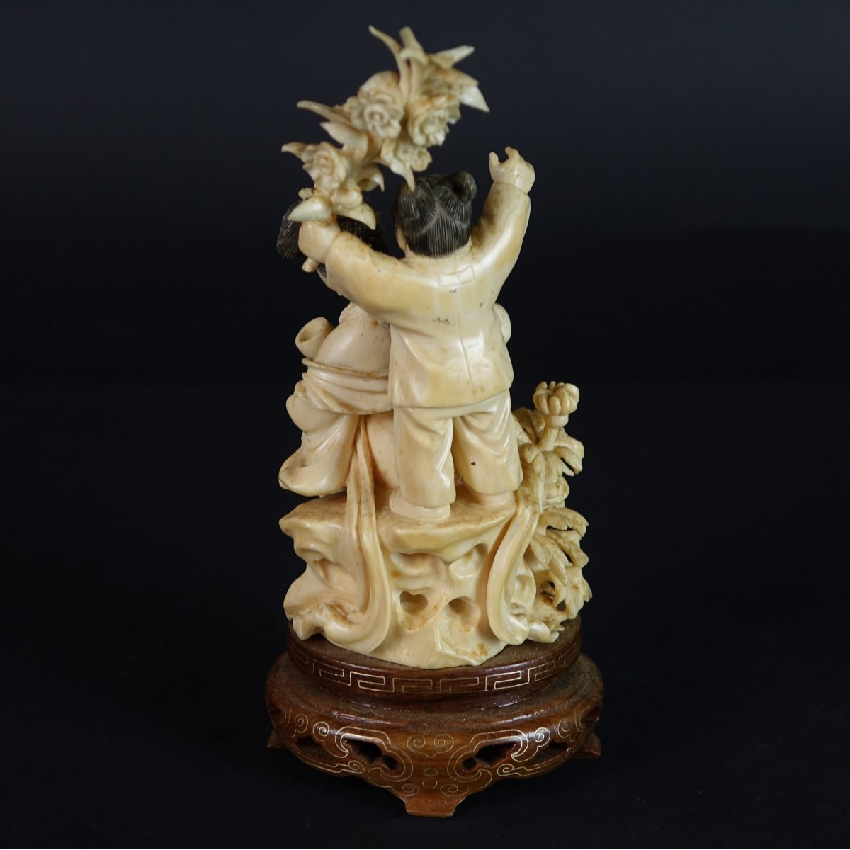 Antique Chinese Polychrome Carving