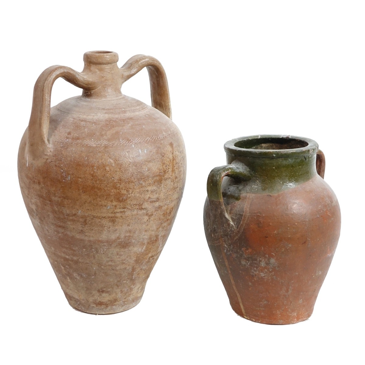 Two (2) Antique Style Terracotta Vessels