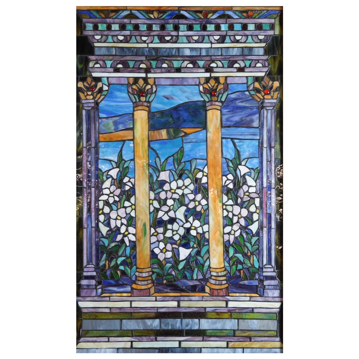 Large 20th C. Stained Glass Window
