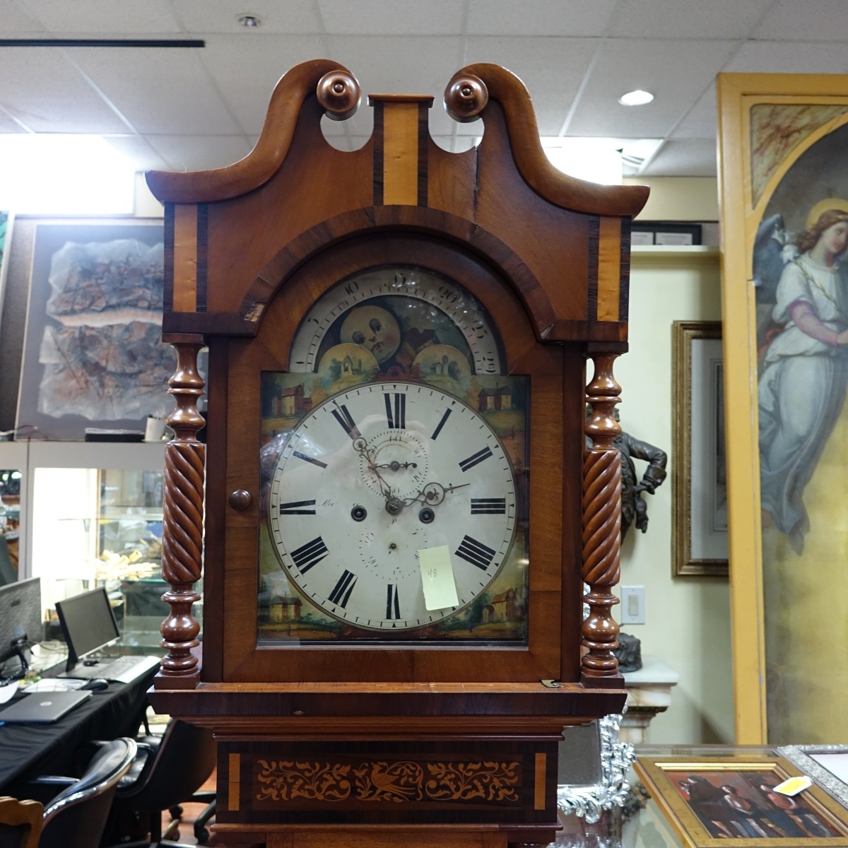 Antique English Tall Grandfather Clock
