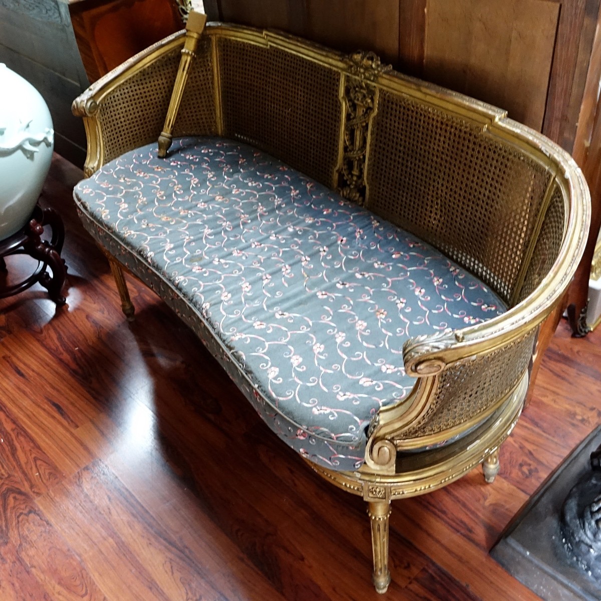 Antique Louis XVI Style Love Seat