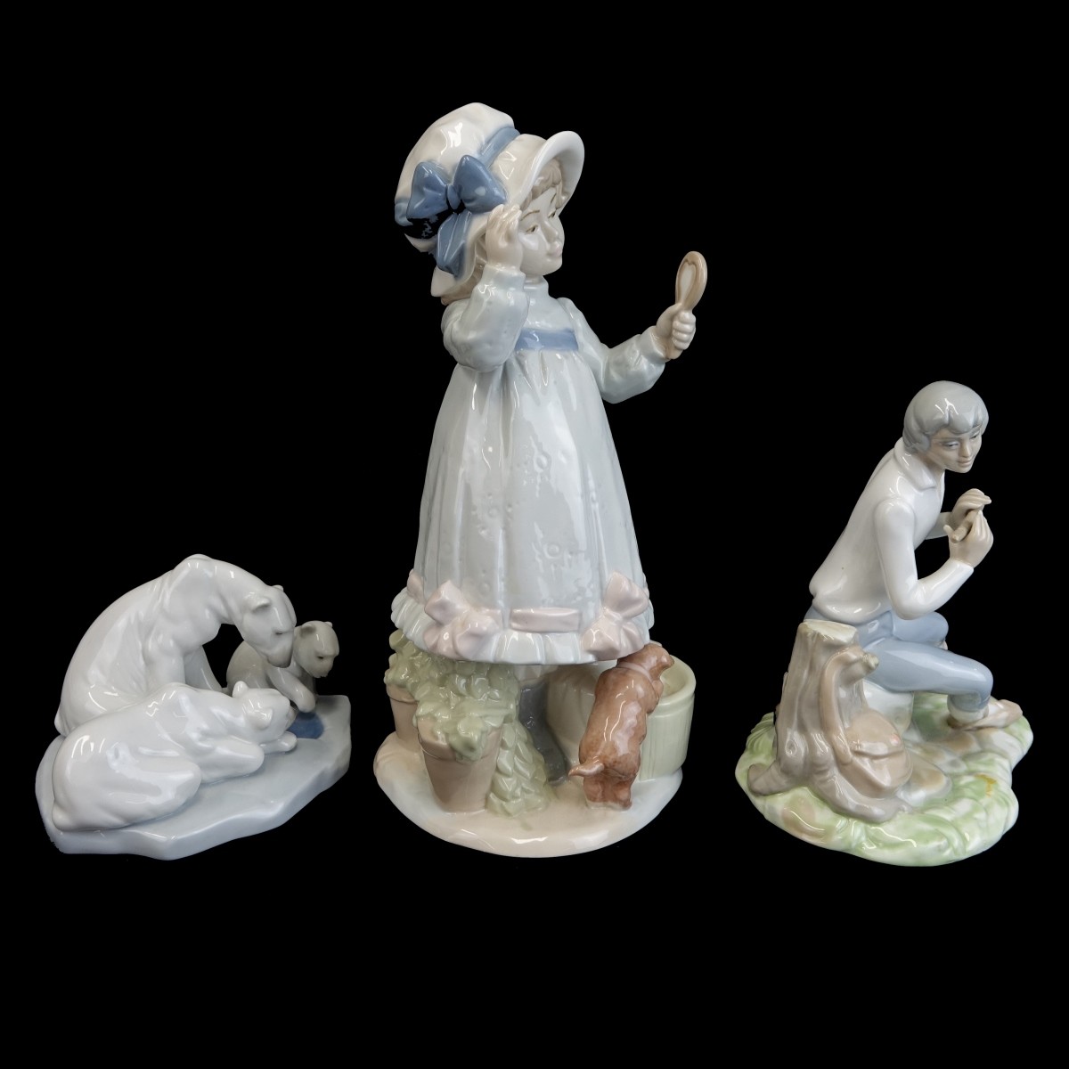Three (3) Vintage Porcelain Figurines