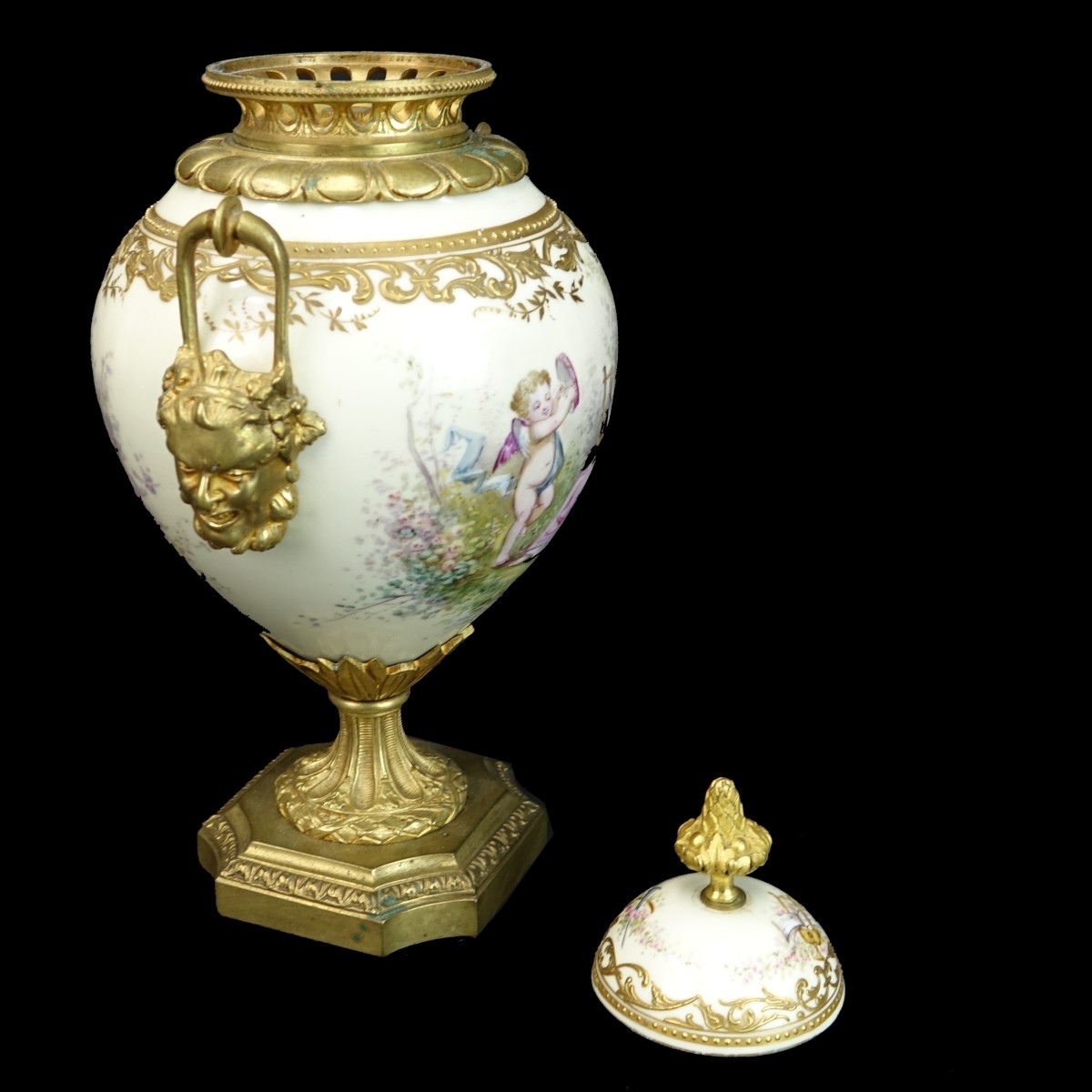 Antique French Sevres Covered Urn