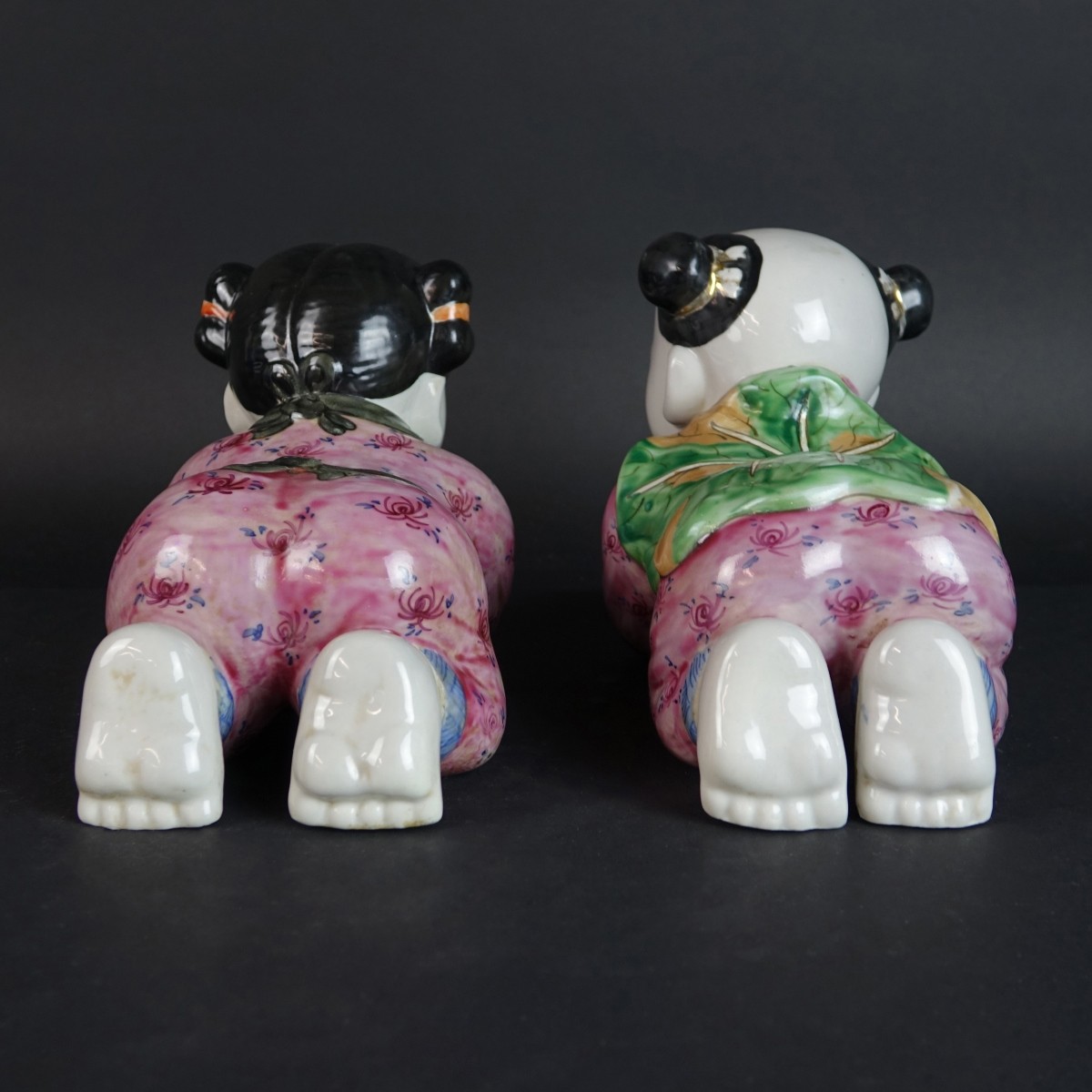 Pair of Chinese Porcelain Pillow Babies