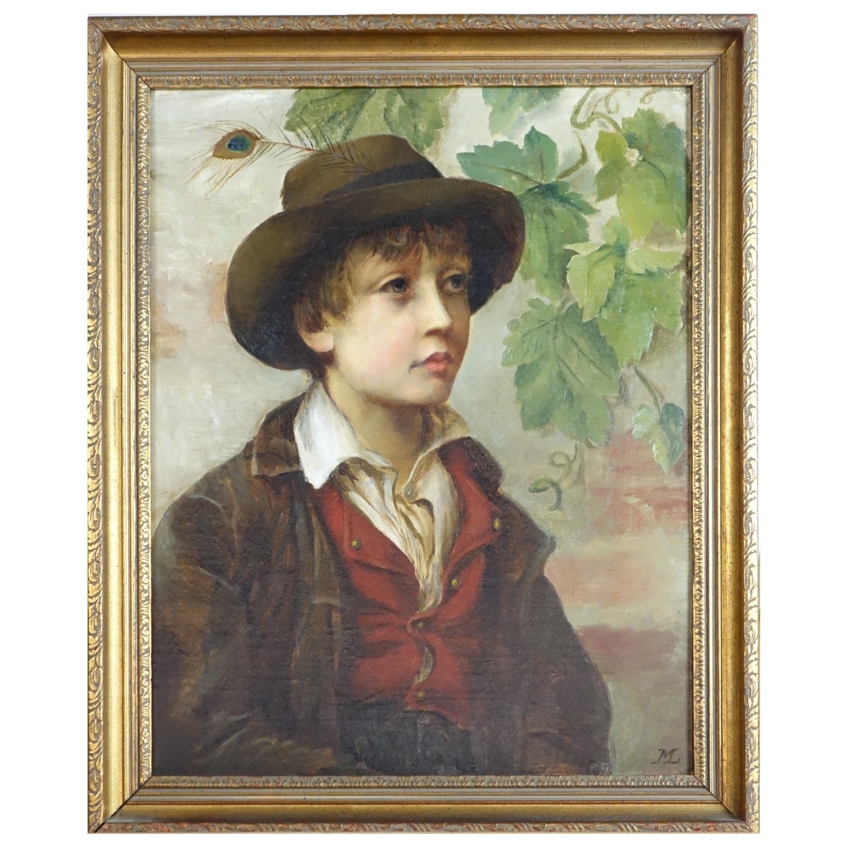 Antique Continental School Oil on Canvas
