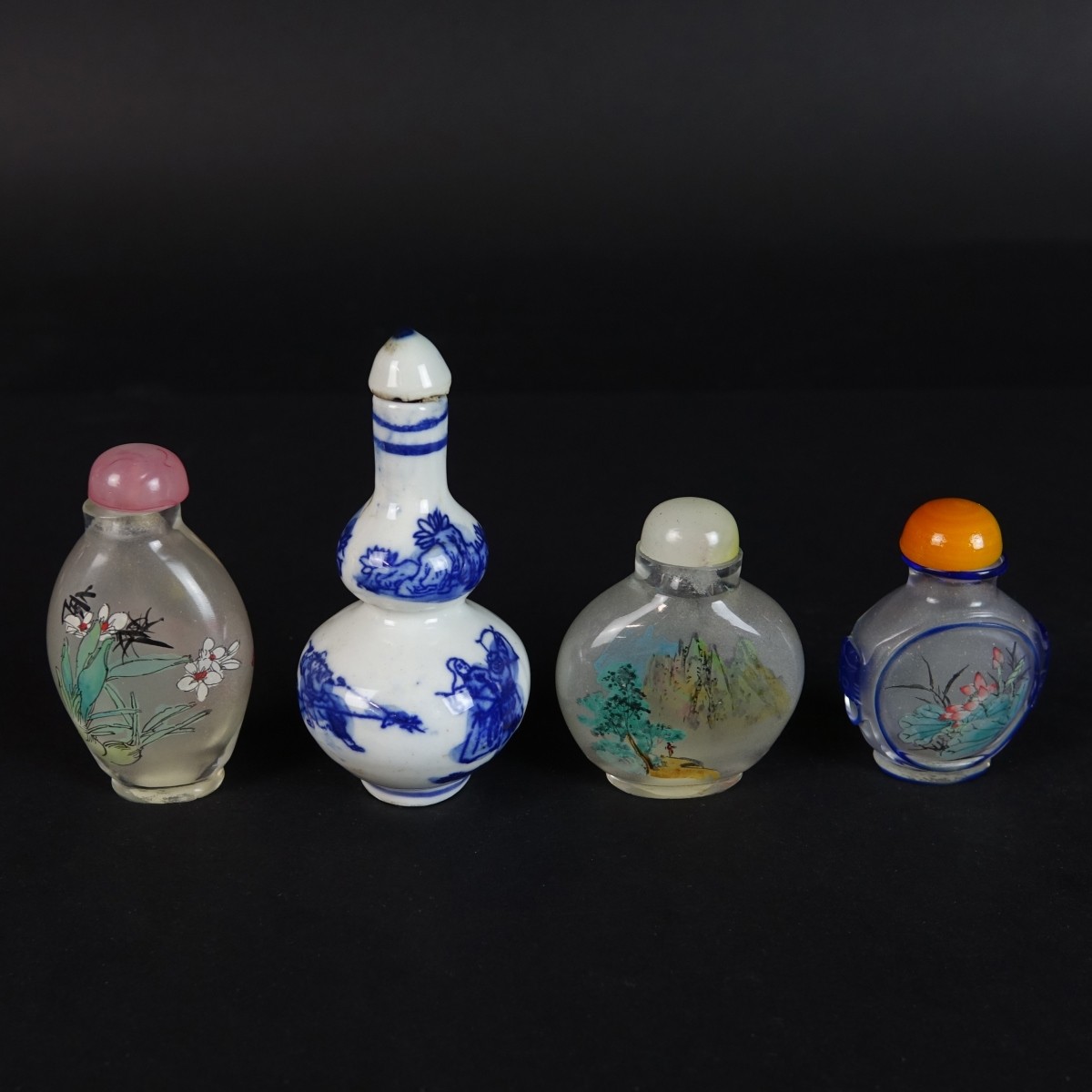 Four (4) Chinese Snuff Bottles