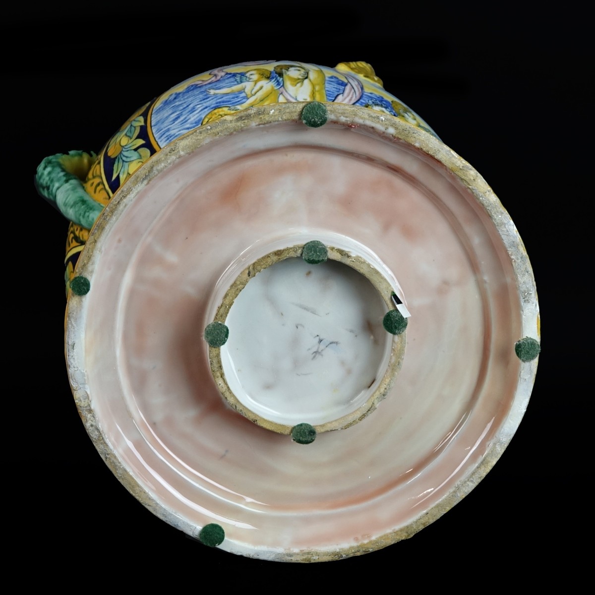 Antique Majolica Ceramic Centerpiece