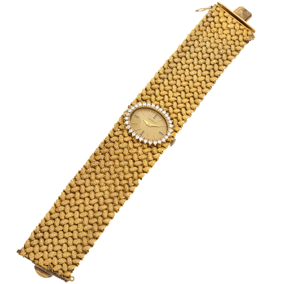 Geneve Diamond and 14K Watch