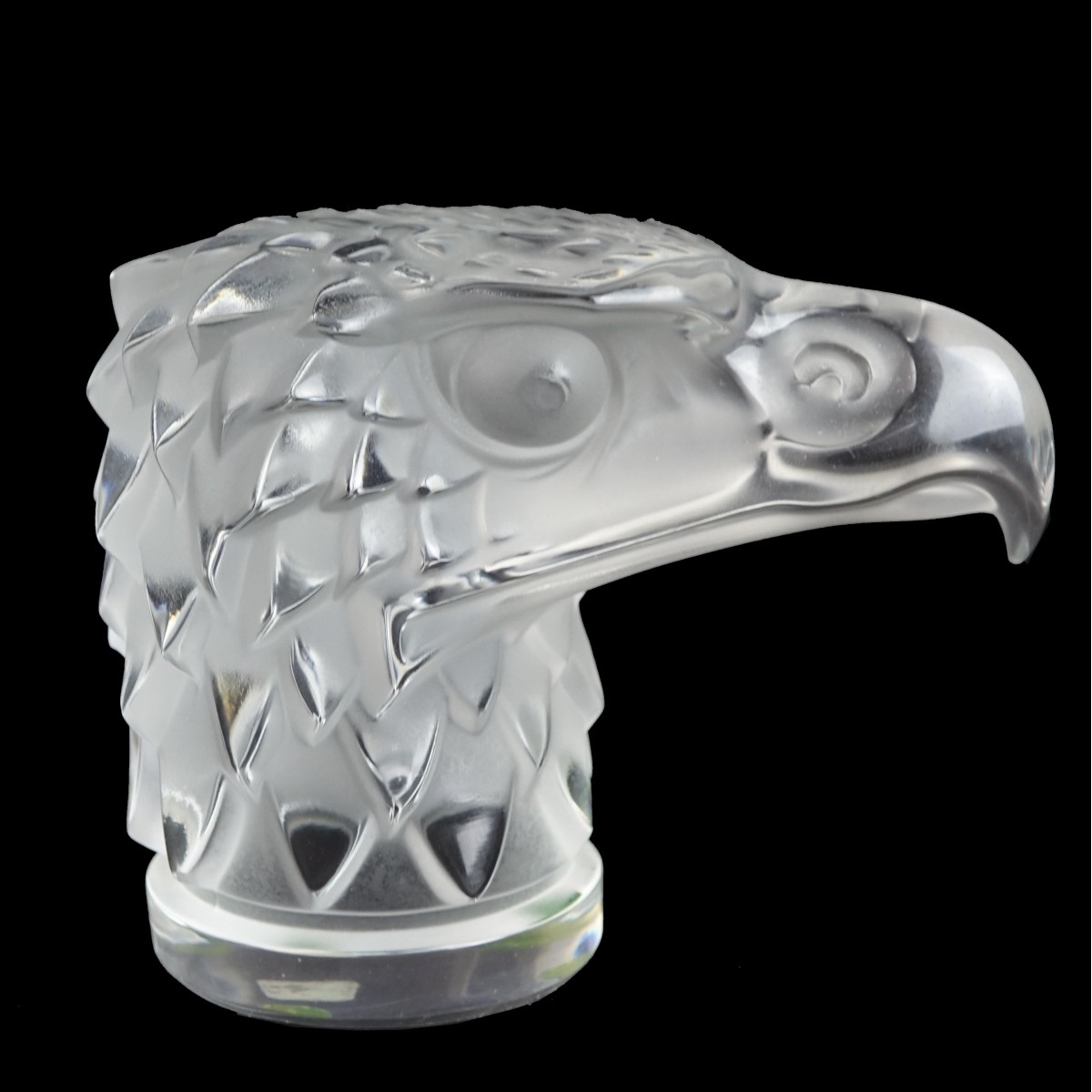 Lalique Frosted Crystal Eagle Head