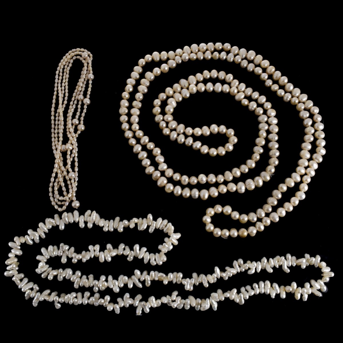 Three Baroque Pearl Necklaces