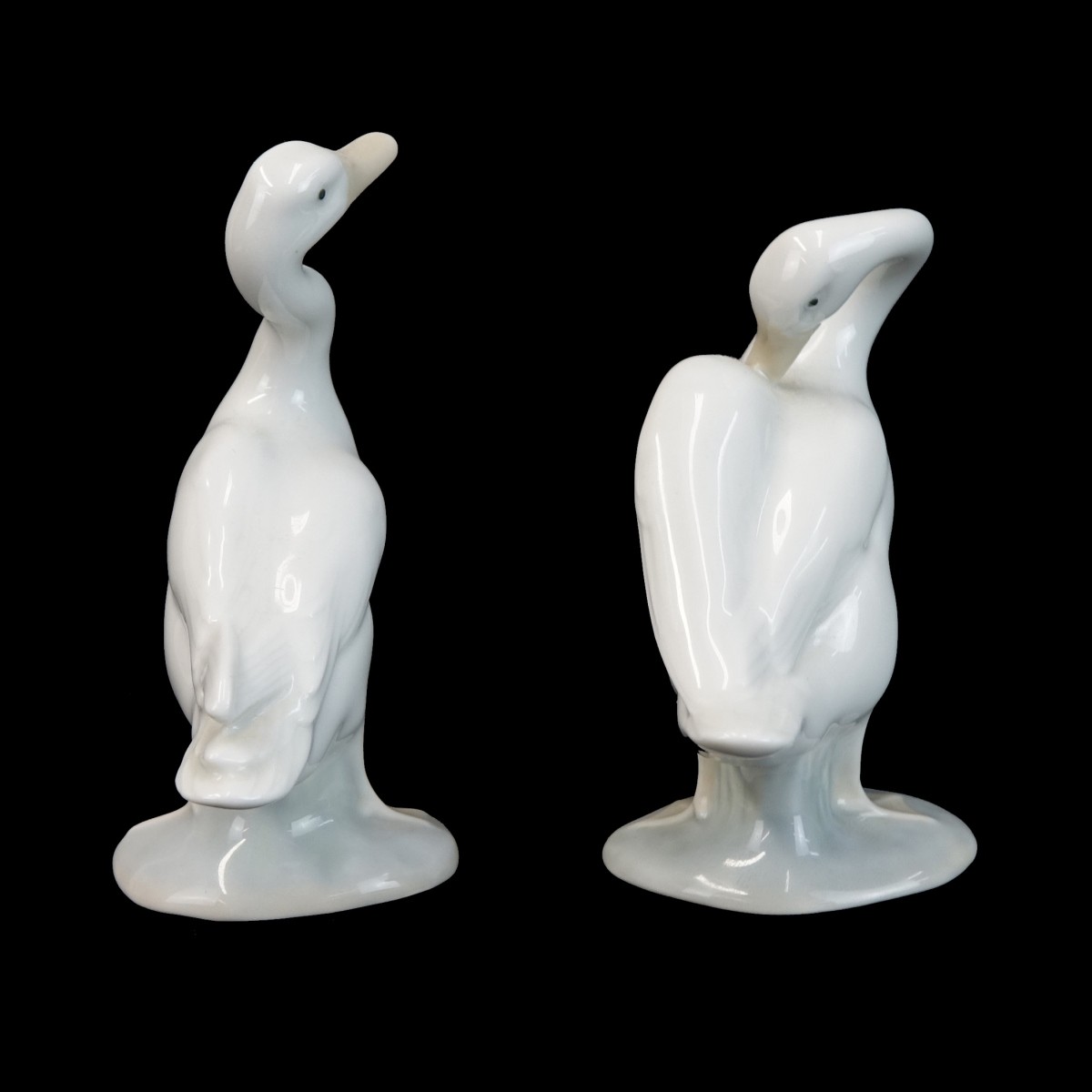Two (2) Lladro Porcelain Duck Figurines