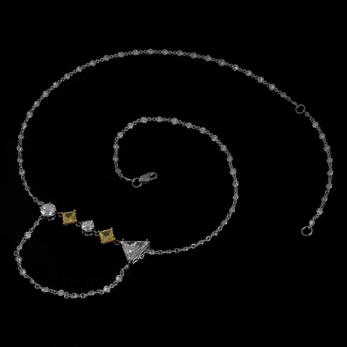Diamond and Platinum Pendant Necklace