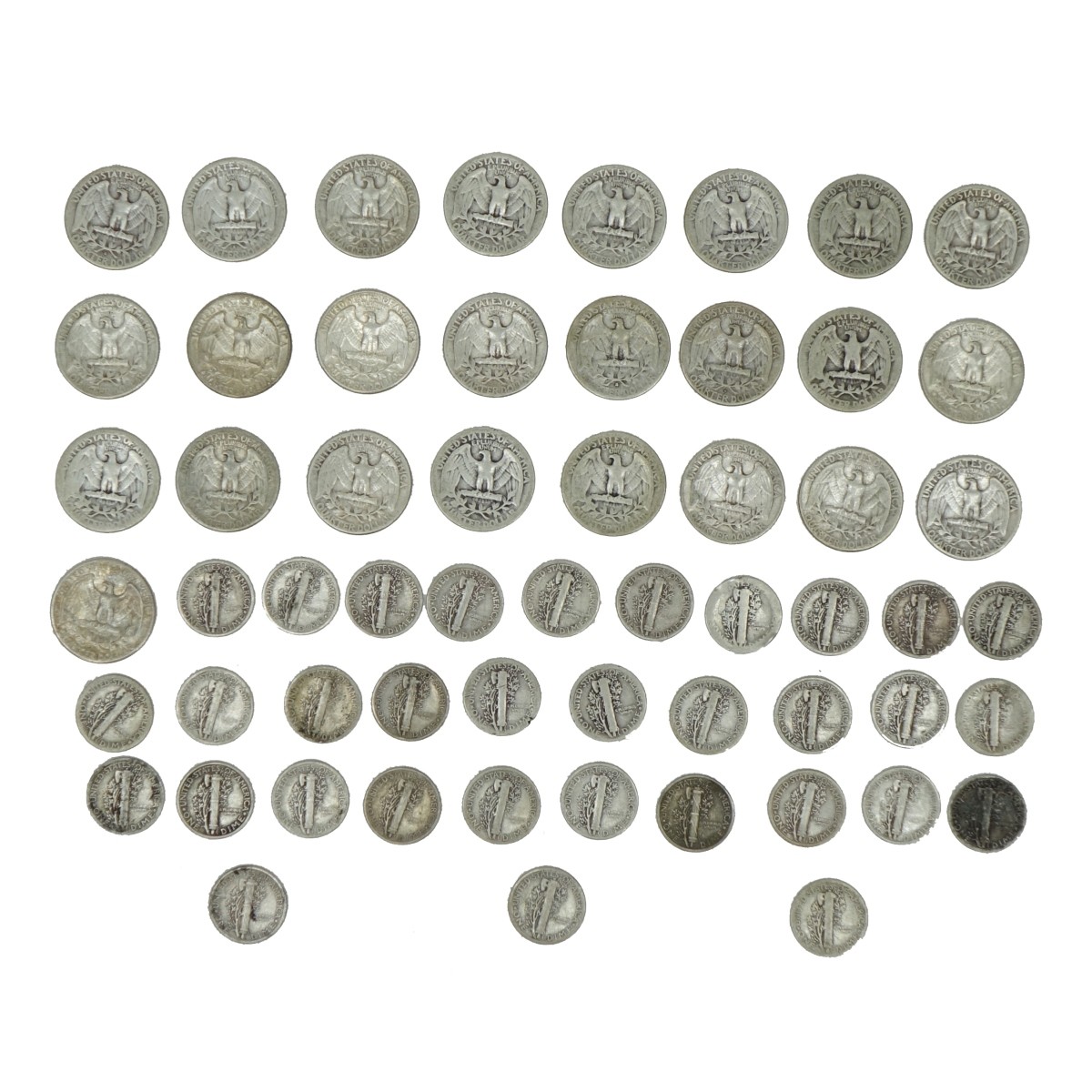 Fifty-Eight (58) U.S. Silver Coins
