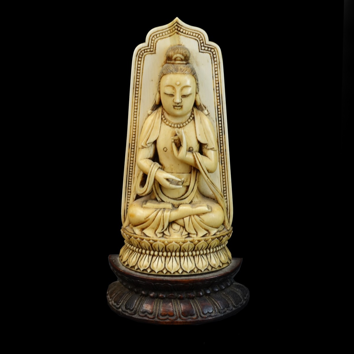 Antique Chinese Carved Buddha Figure