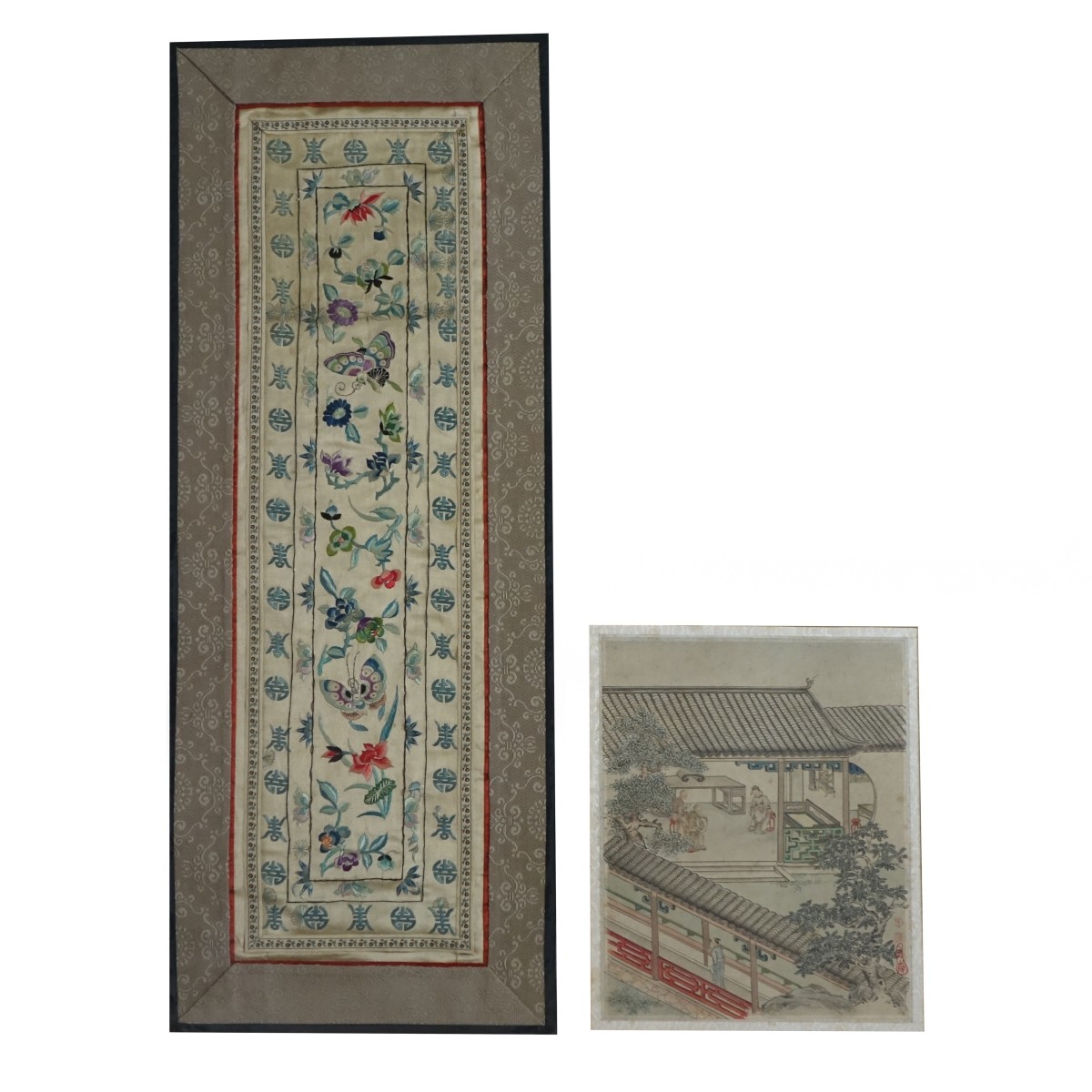 Two (2) Vintage Chinese Artworks