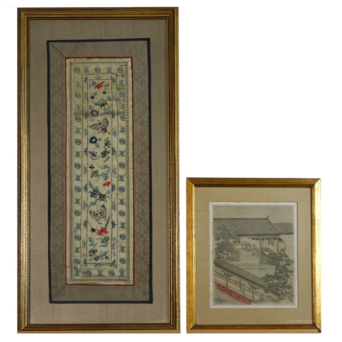 Two (2) Vintage Chinese Artworks