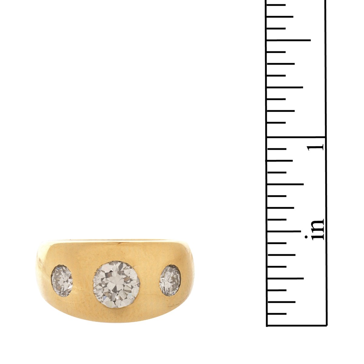 Diamond and 14K Gypsy Ring