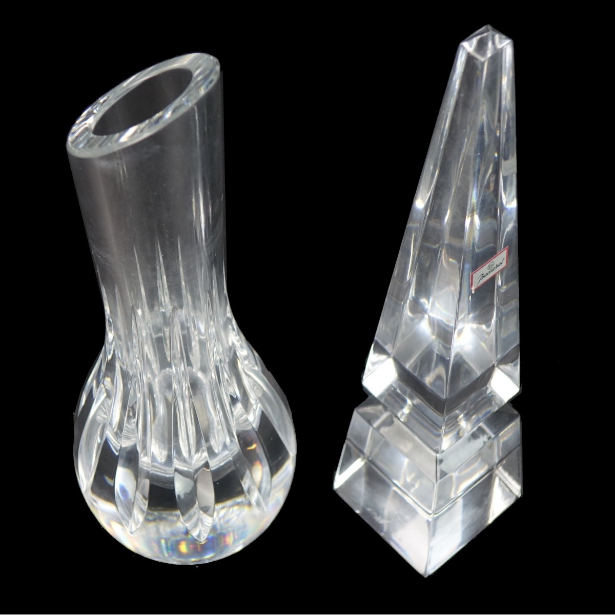 Two (2) Baccarat Crystal Tableware