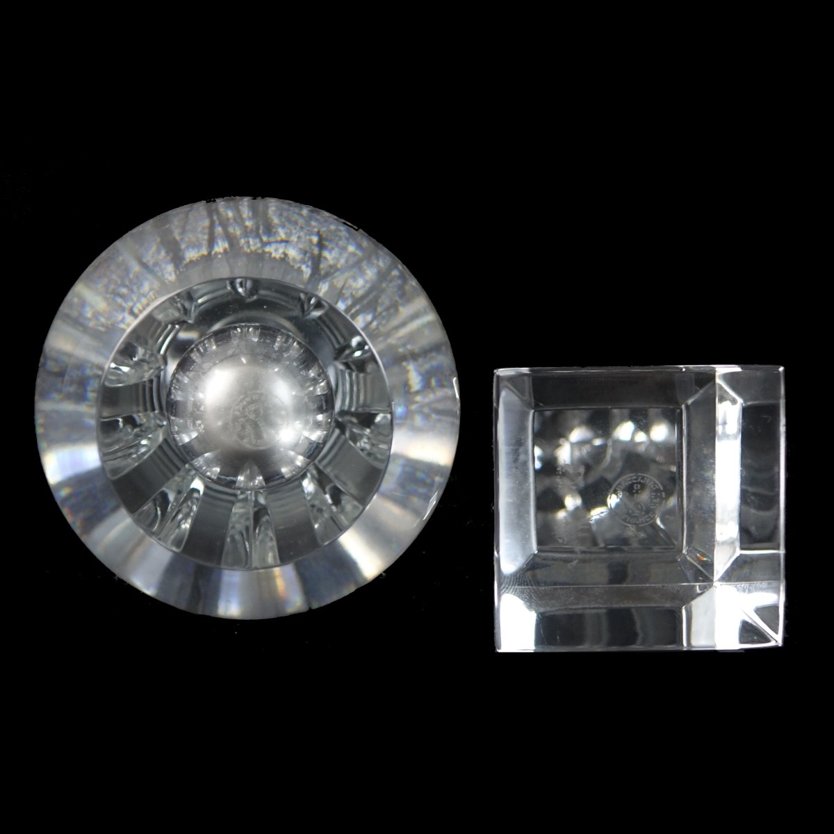 Two (2) Baccarat Crystal Tableware