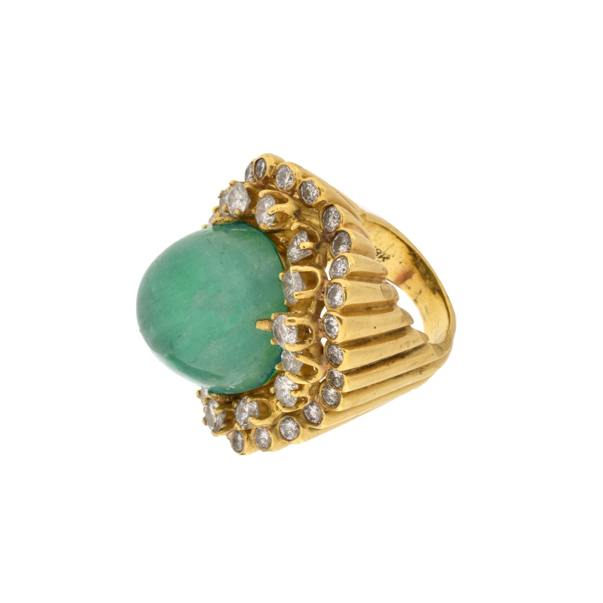 Emerald, Diamond and 18K Ring | Kodner Auctions