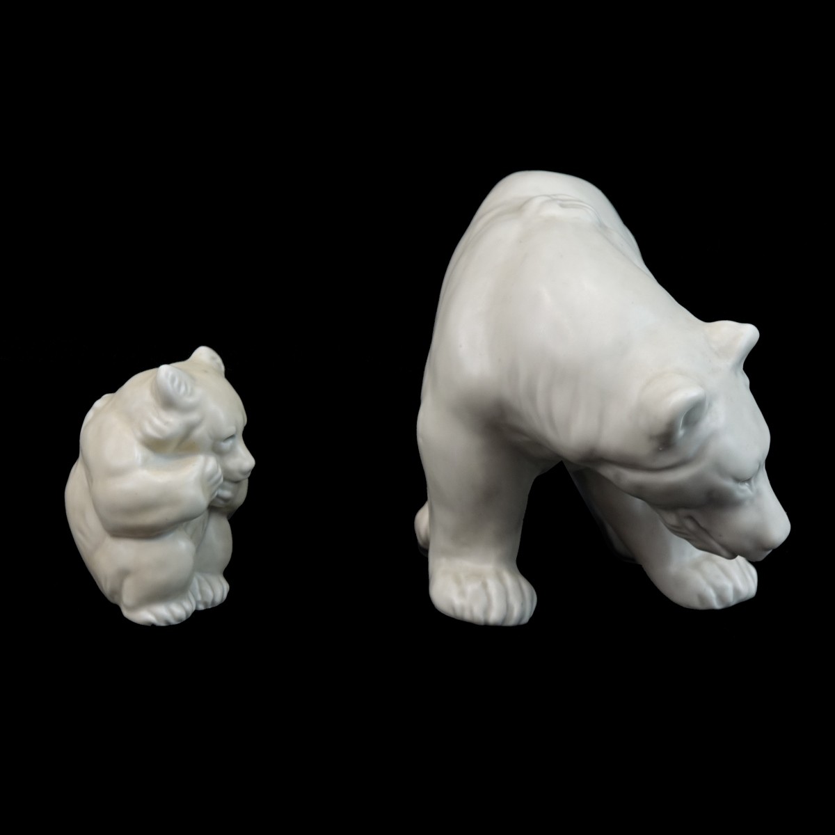 Two (2) Royal Copenhagen Stoneware Bear Figurines