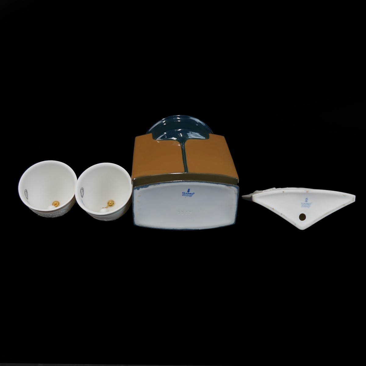 Four (4) Lladro Porcelain Tableware