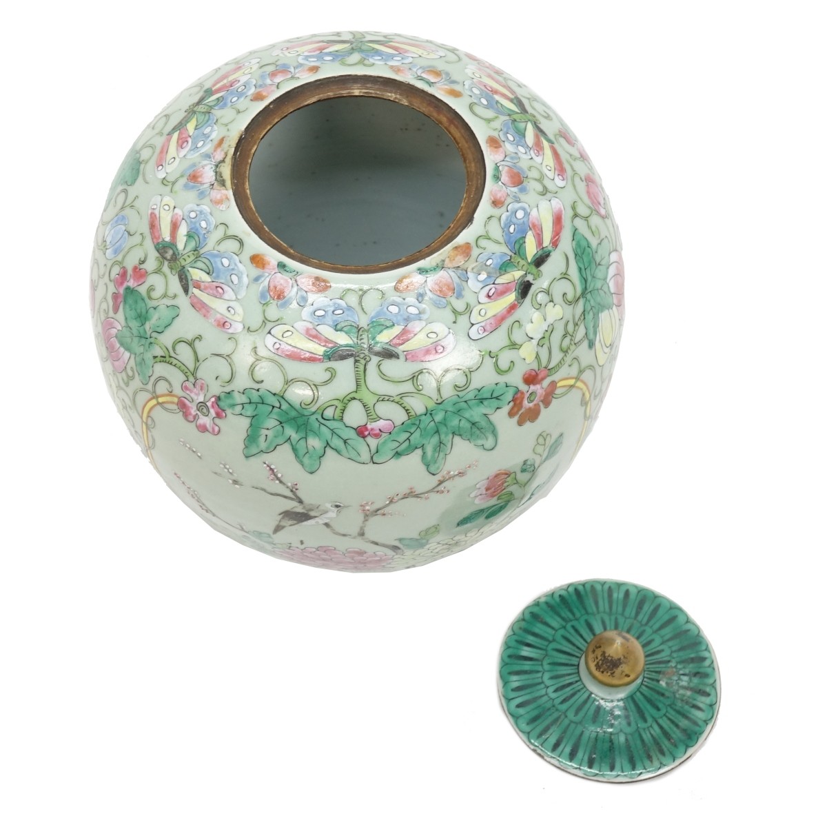 Antique Chinese Celadon Glaze Ginger Jar