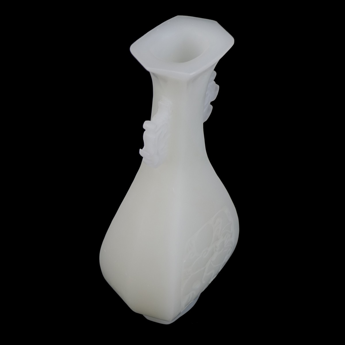 Chinese White Hardstone Six Side Vase