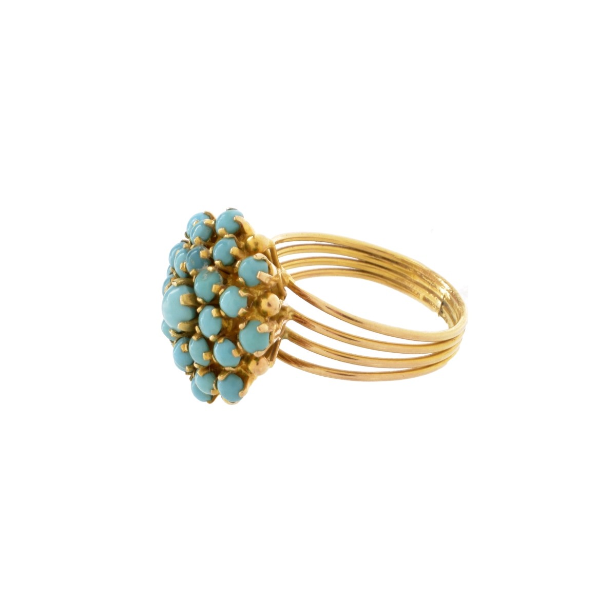 Persian Turquoise and 18K Ring