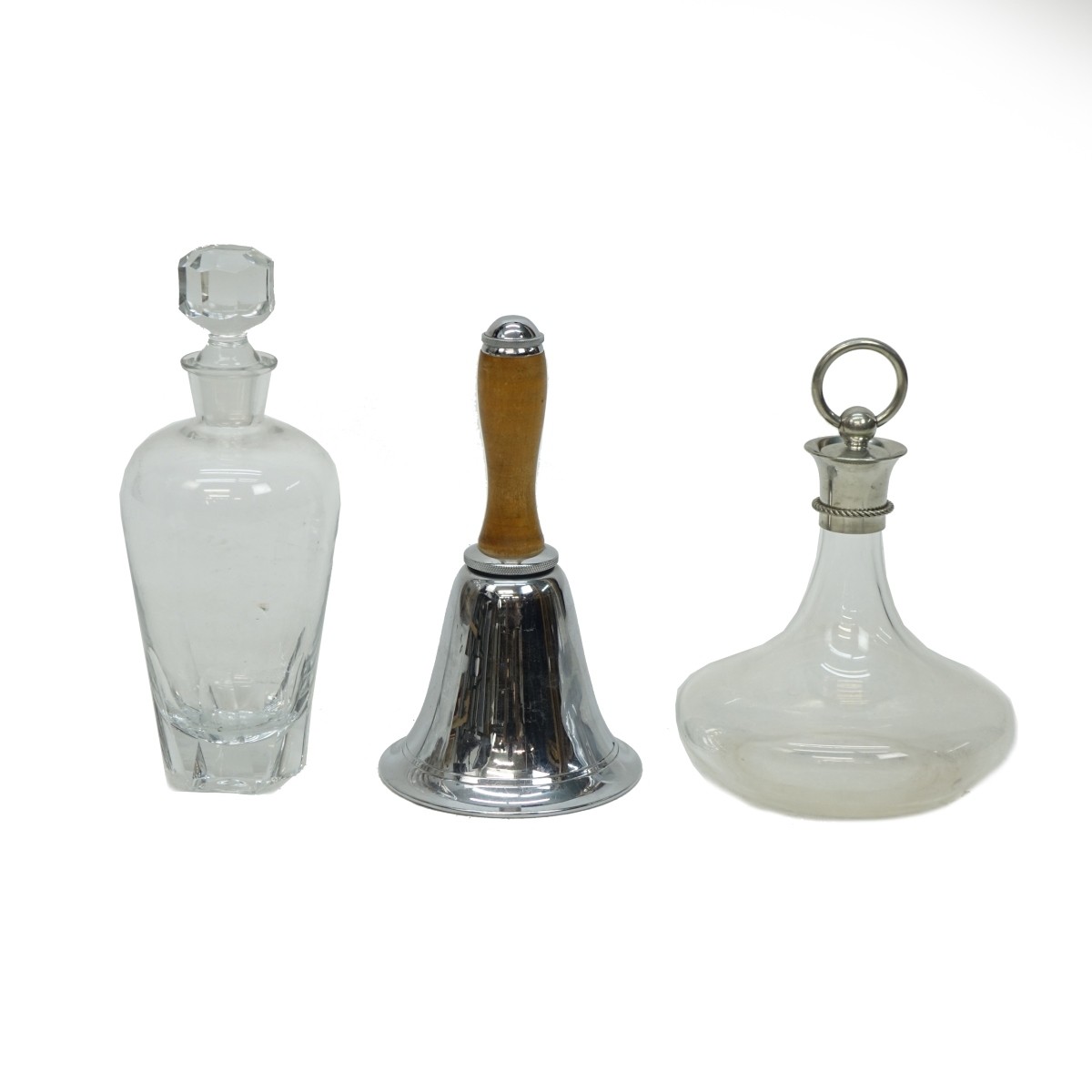 Three (3) Vintage Glass Decanters