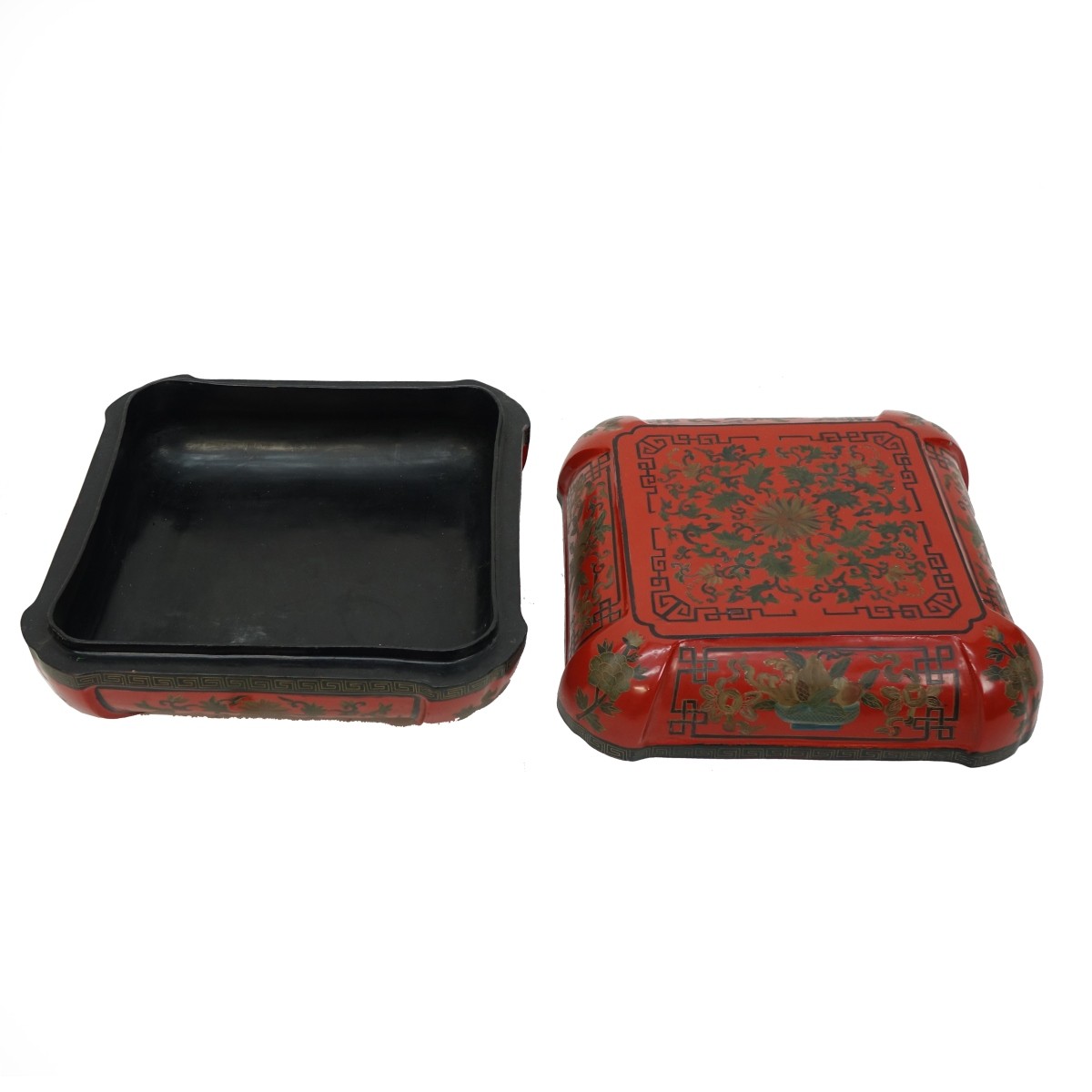 Modern Chinese Red Lacquered Box