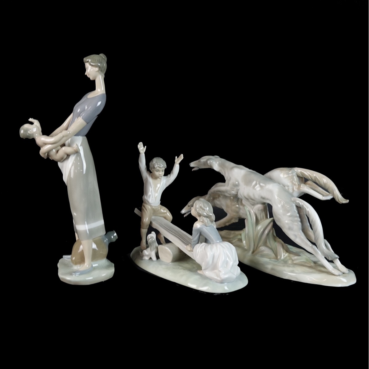 Three (3) Vintage Porcelain Figurines