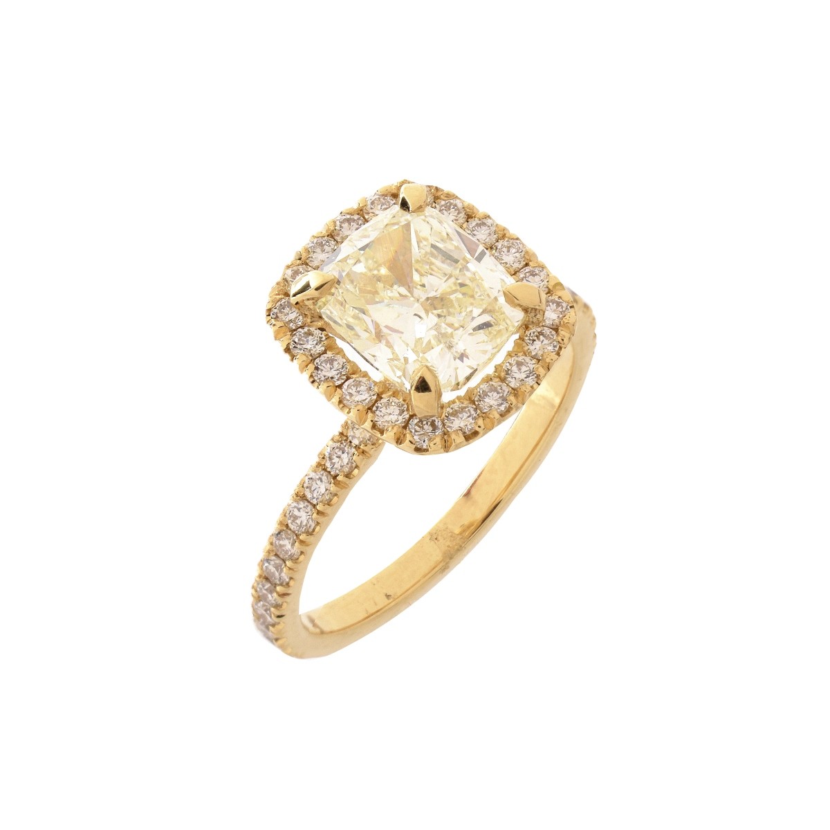 IGL Diamond and 18K Engagement Ring