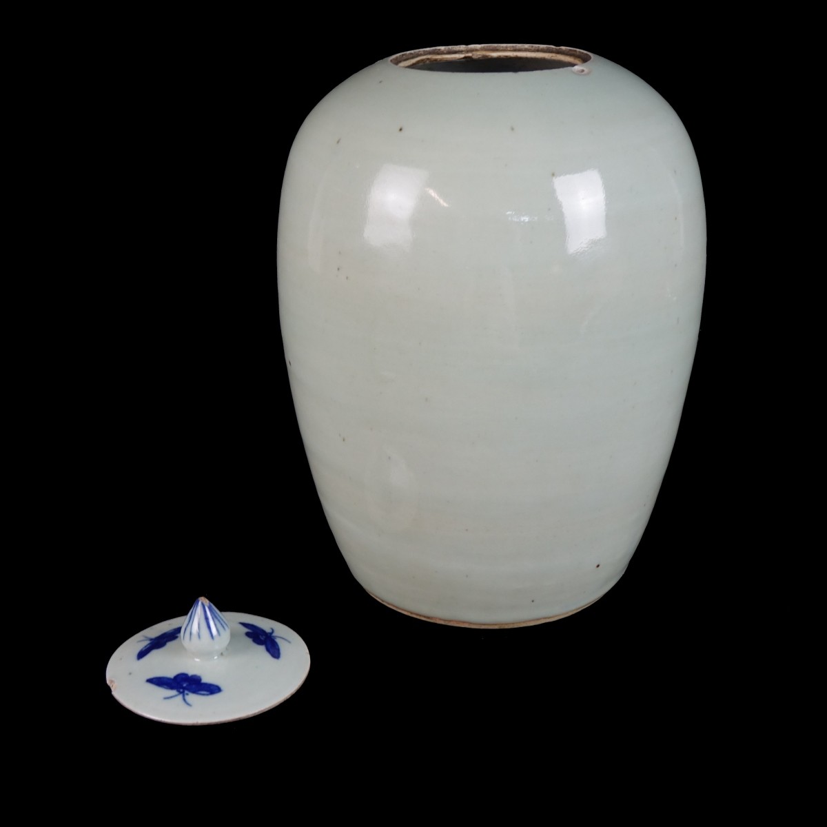 Chinese Celadon Glaze Porcelain Ginger Jar