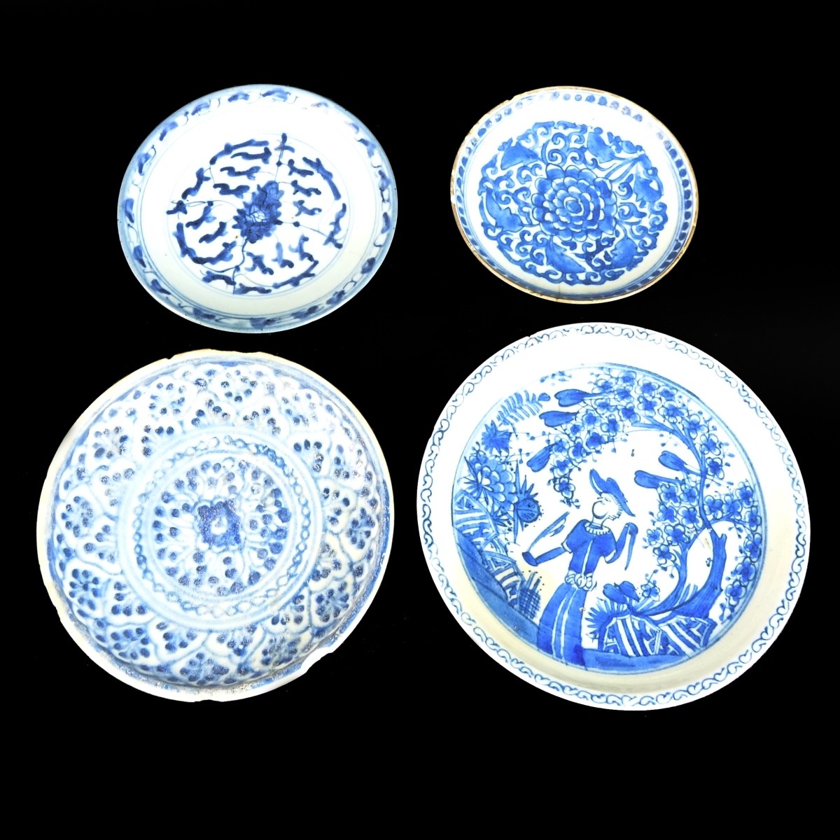 Four (4) Antique Chinese Plates