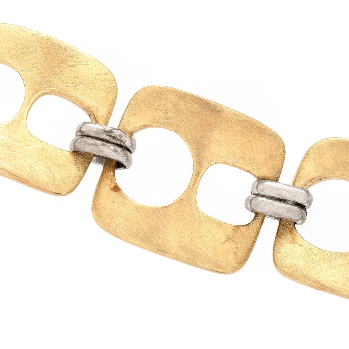 Two Vintage Vermeil Link Bracelets