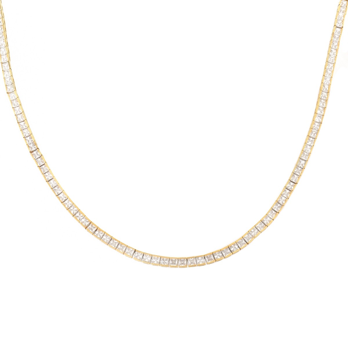 CZ and 14K Necklace