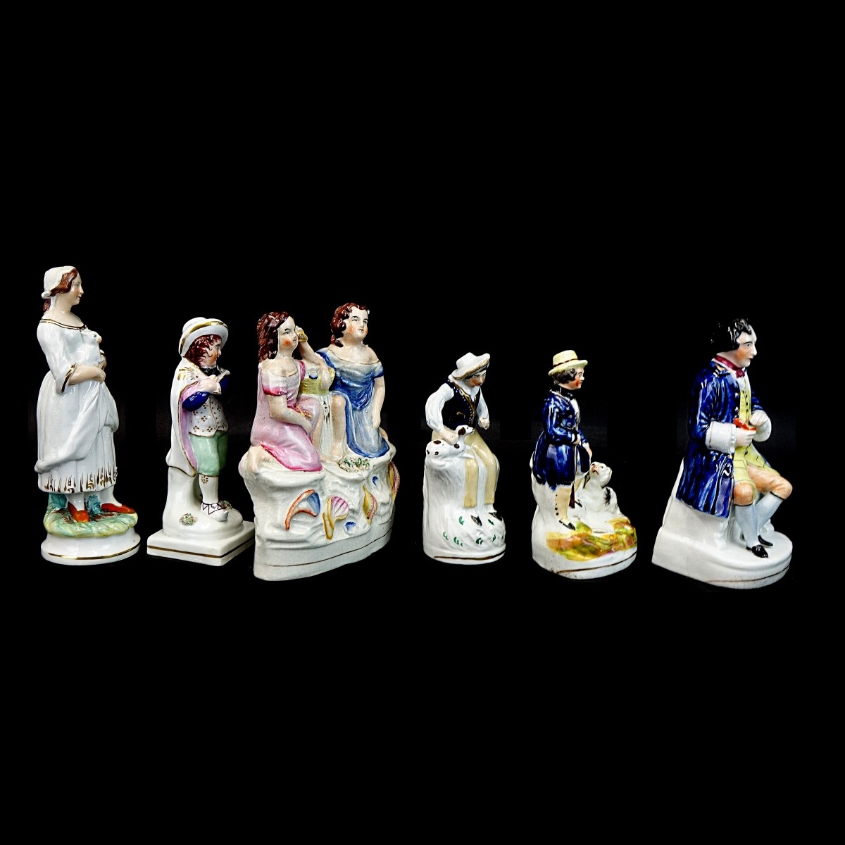 Six (6) Staffordshire Figurines