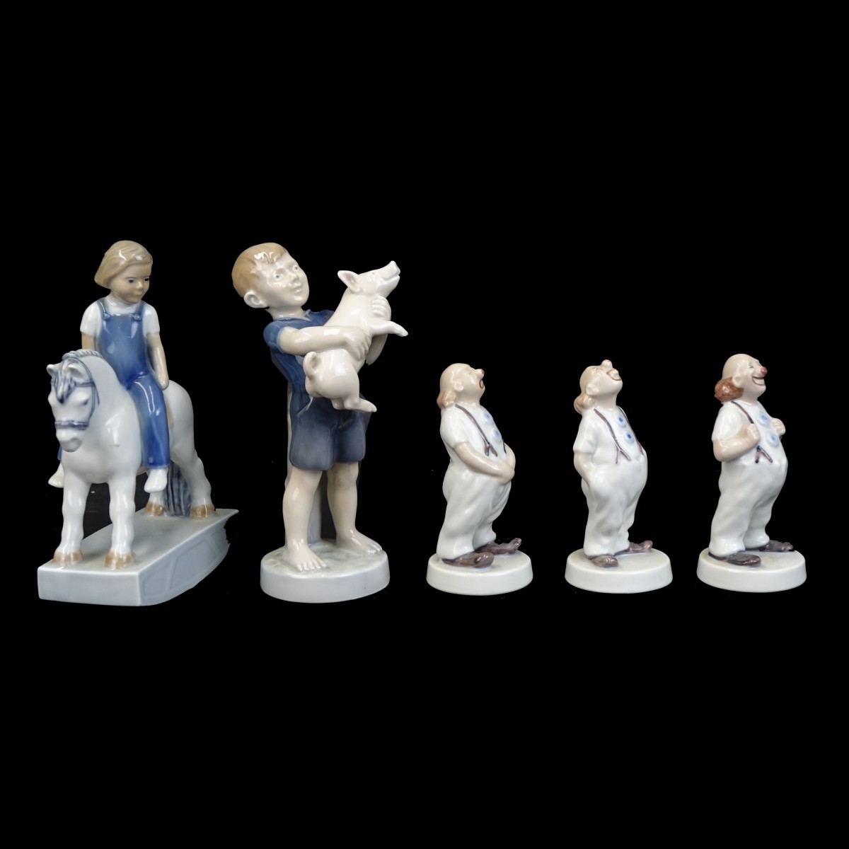 Five (5) Royal Copenhagen and B&G Figurines