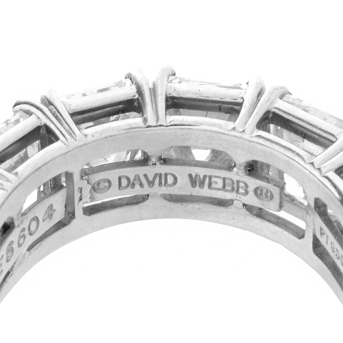 David Webb Diamond and Platinum Eternity Band