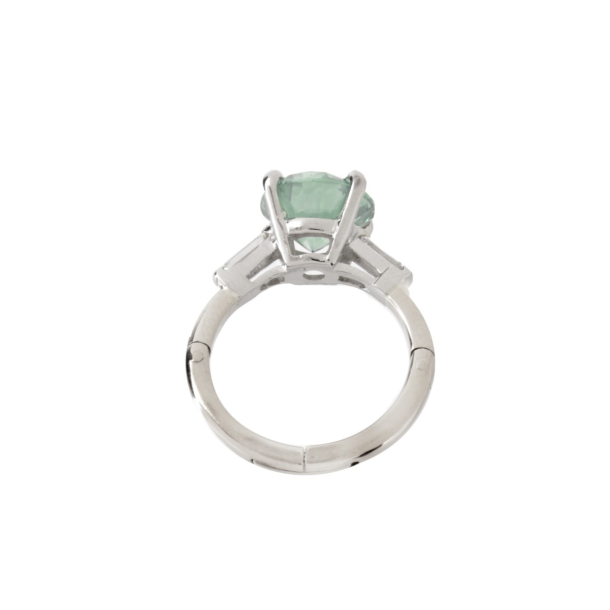 Greenish Blue Diamond Engagement Ring | Kodner Auctions