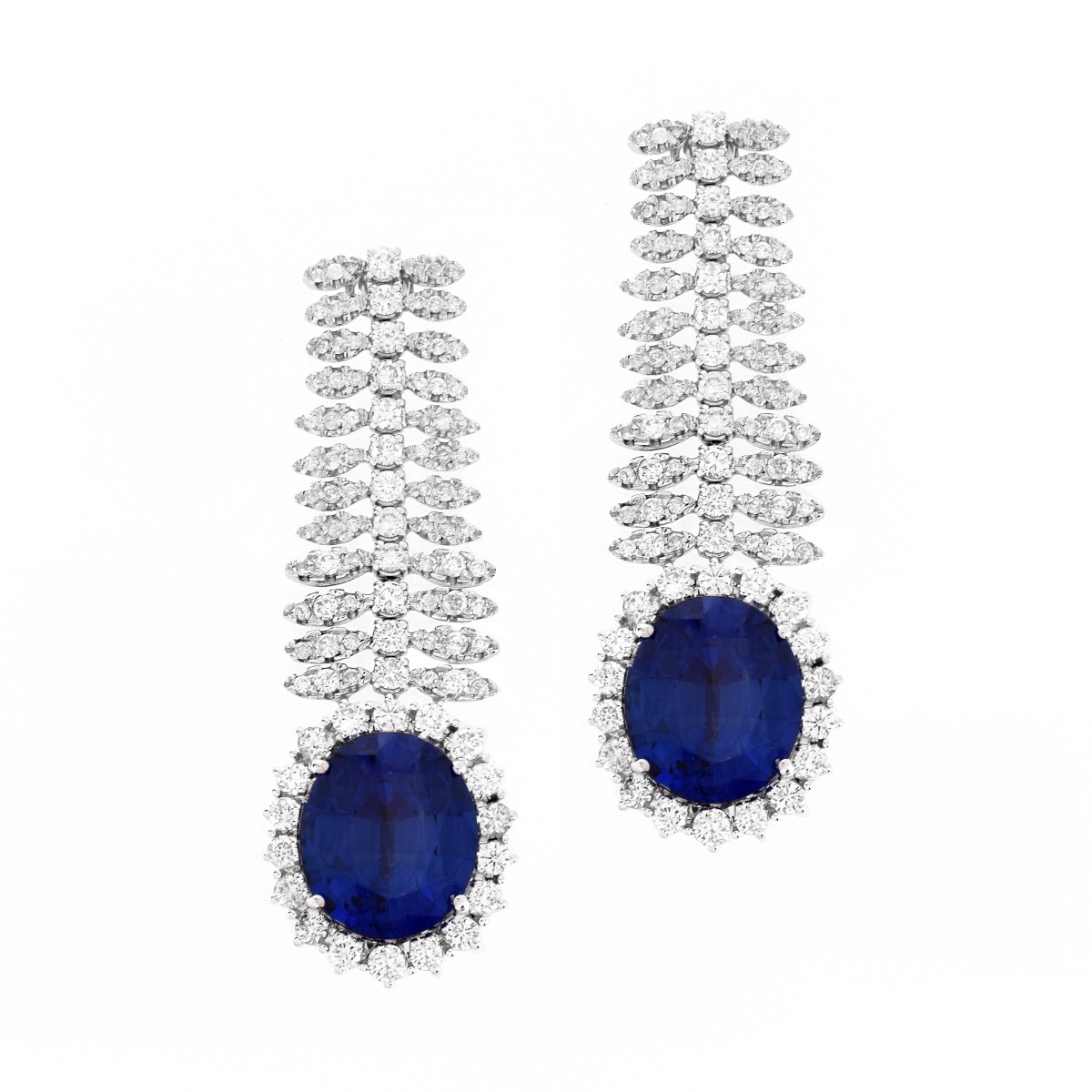 Diamond and Sapphire Earrings