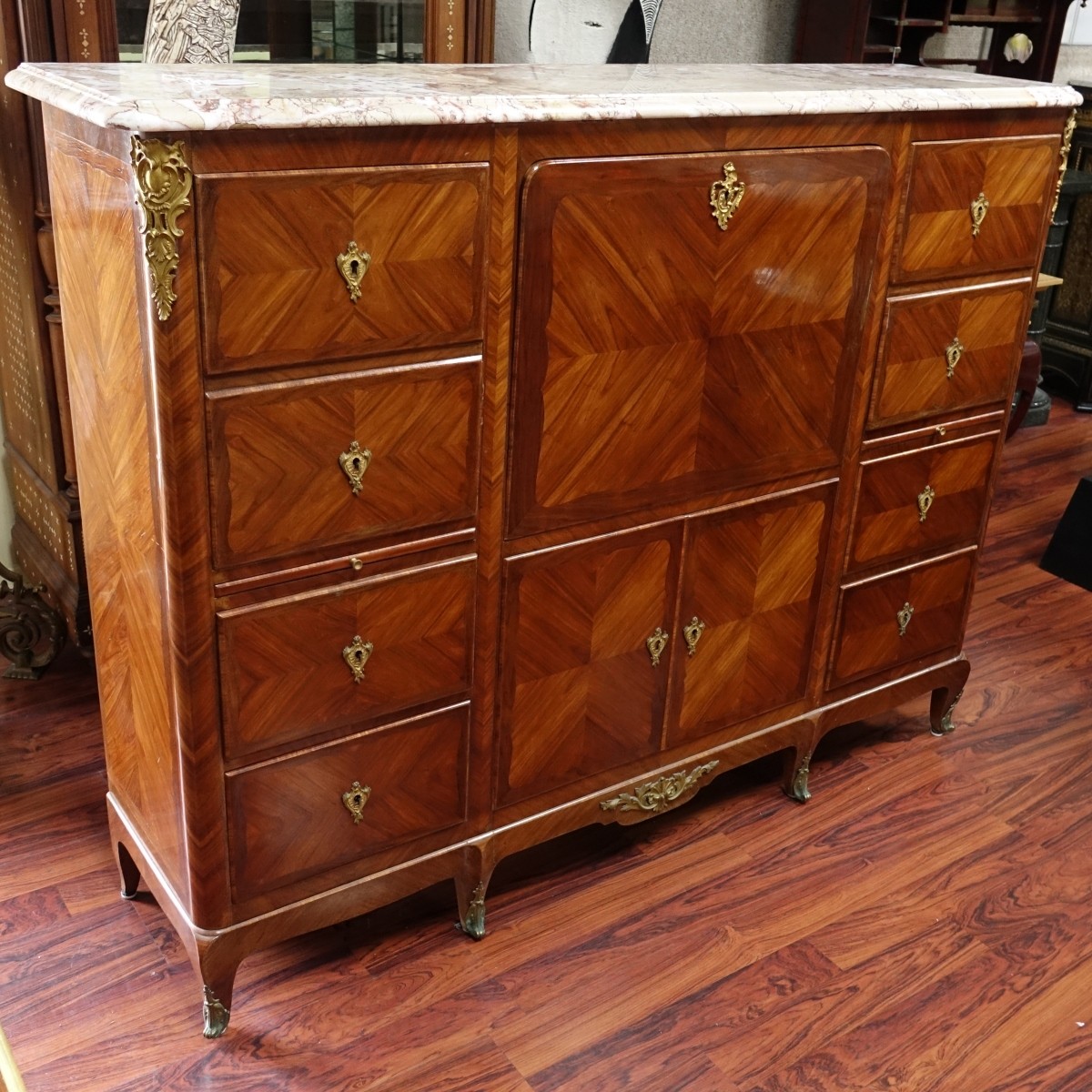 French Louis XV Style Secretaire Cabinet