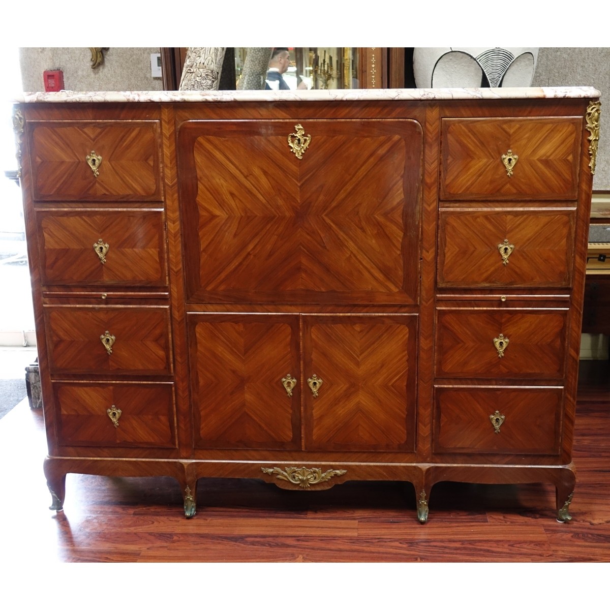 French Louis XV Style Secretaire Cabinet